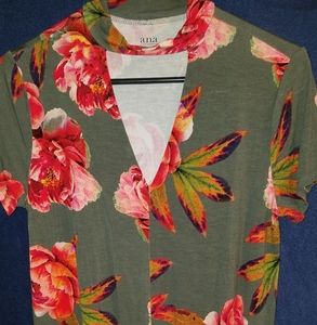 ANA A line blouse with choker neckline